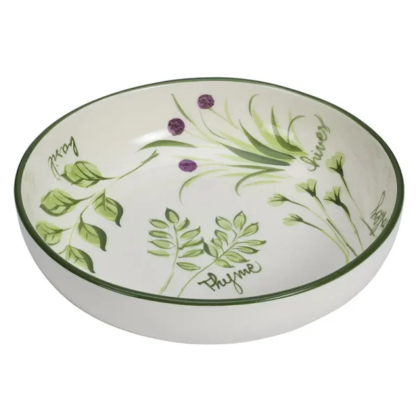 13-inch Ceramic Pasta Salad Serving Bowl | Decoro Erbe 13 inch ceramic pasta salad se 0 1750488765 - CERINCOFFEE