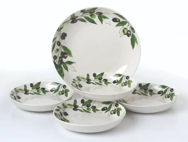5-Piece Olive Green Pasta Bowl Set by Lorren Home 5 piece olive green pasta bowl 0 1750488418 - CERINCOFFEE