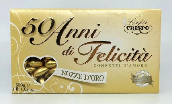 Golden Celebration Jordan Almonds 500g Bag | Confetti Crispo golden celebration jordan almo 0 1750489936 - CERINCOFFEE