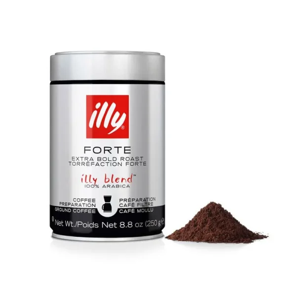 illy Forte Extra Bold Dark Roast Coffee 250g Can Drip Grind illy forte extra bold dark roa 0 1750489370 - CERINCOFFEE