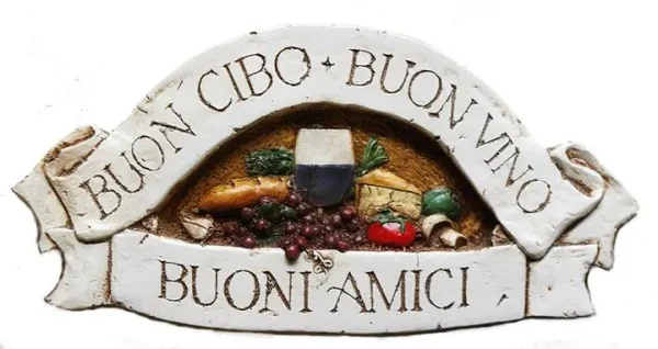 Italian Wall Art Plaque: 'Good Food, Good Wine, Good Friends' Home Decor italian wall art plaque good f 0 1750488388 - CERINCOFFEE