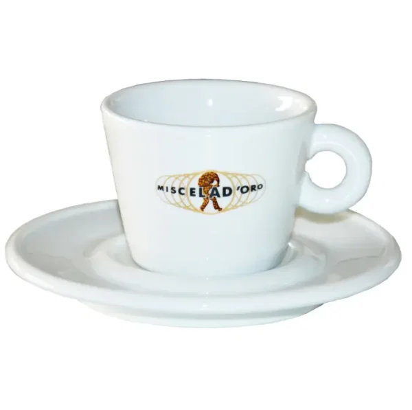 Miscela D'Oro 9oz Oversized Cappuccino Cup & Saucer Set miscela doro 9oz oversized cap 0 1750489624 - CERINCOFFEE