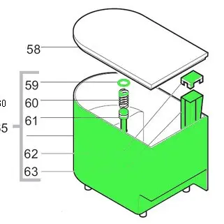 Saeco Magic & Royal Water Tank Replacement - Durable Blue Gasket saeco magic royal water tank r 0 1750492180 - CERINCOFFEE